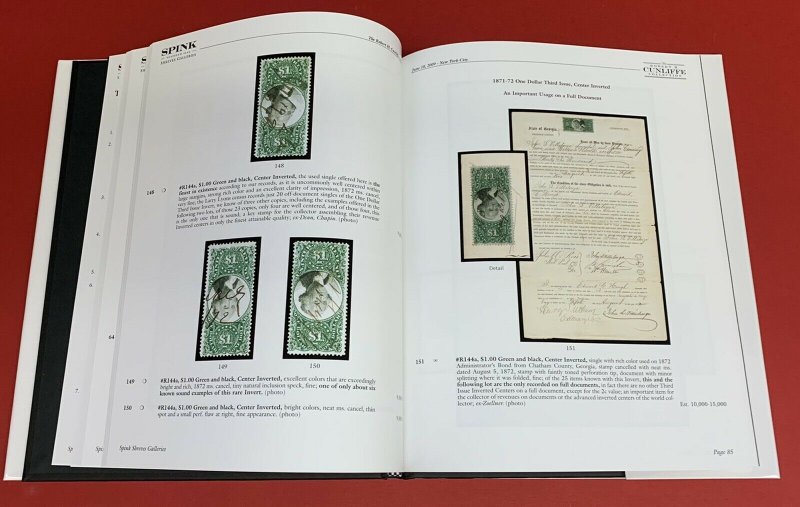 R. Cunliffe Collection of Inverted Stamps, 2 Vol. Set, Spink, June 18-19, 2009