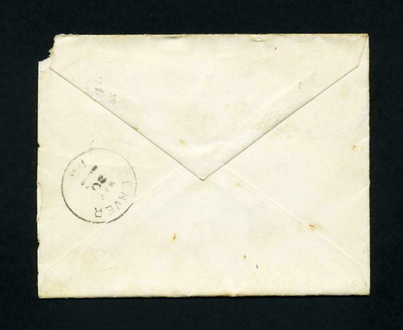 Cover from Ephrata, PA to Denver, PA forwarded to Reamstown, PA dated 5-30-1893