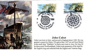 #1649 John Cabot's Voyage Joint S & T FDC