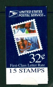 US Scott #3083 - 3086 / BK 251 /  Folk Heroes Sealed Makeshift Booklet MNH