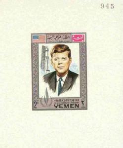 Yemen - Royalist 1968 Human Rights Year 2b (J F Kennedy) ...