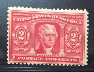 US #324 MHOG F - Jefferson Commerative Series of 1904