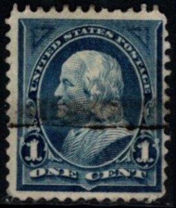 1898 US Scott #- 279 1 Cent Benjamin Franklin Silent Precancel Used