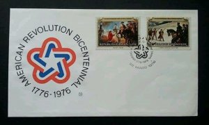 Rwanda American Revolution Bicentennial 1976 (stamp FDC)