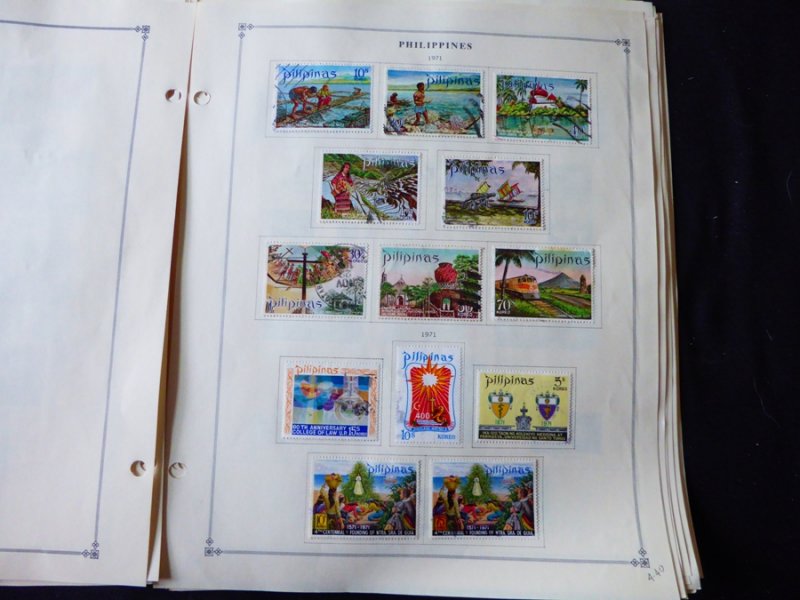 Philippines 1960-1973 Stamp Collection on Scott International Album Pages