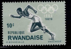 RWANDA Scott 76  MH* Olympic Runner stamp