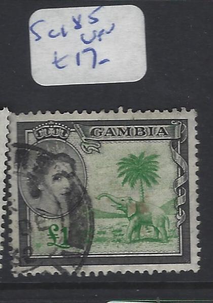 GAMBIA (P0106B)  QEII  L1 ELEPHANT  SG 185   VFU