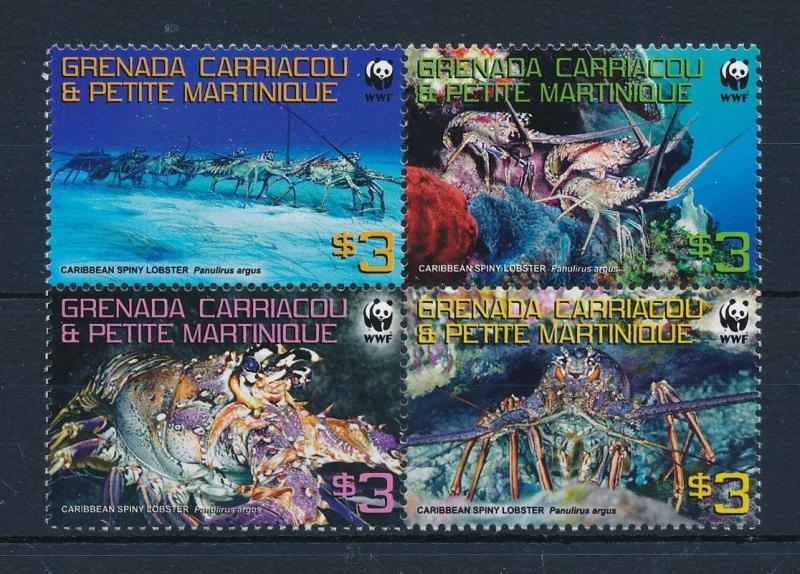 [53854] Grenada Carriacou 2009 Marine life WWF Lobster MNH