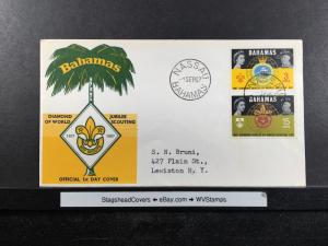 Bahamas FDC 1 Sep 1967 Diamond Jubilee World Scouting 1907-1967 addressed