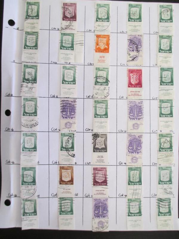 ~175 Israel With Tabs Hinged On Pages- Unchecked - As Received - See Scans (F34)