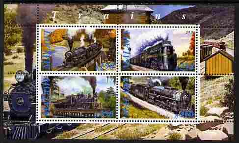 Malawi 2010 M/S Trains Steam Locomotives Transport Railway Rail Stamps MNH (1)