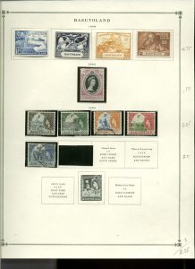 Collection, Basutoland 1933/1966, on  Scott Album Pages Catalog $49 Mint & Used