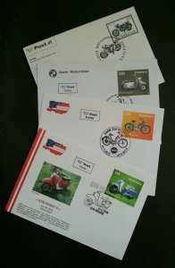Austria Old Timer Classic Motorcycle 2002 2013 2014 Transport Vintage (FDC lot)