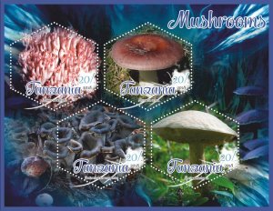 Stamps.  Mushrooms  2018 1+1 sheets perforated