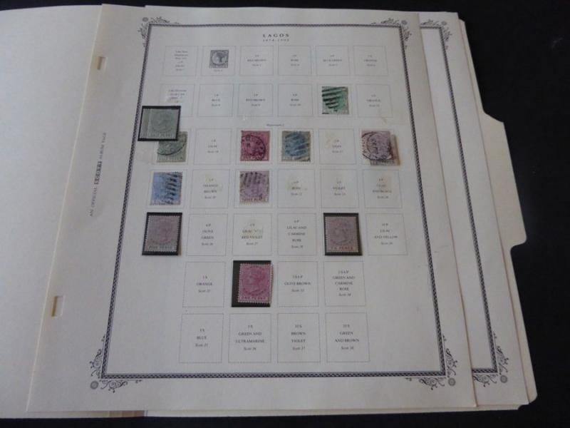 Lagos 1874-1905 Mint/Used Stamp Collection on Scott Specialty Album Pages