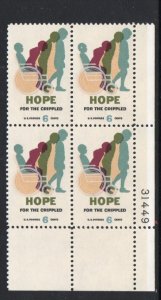 ALLY'S STAMPS US Plate Block Scott #1385 6c Crippled Children [4] MNH [STK]