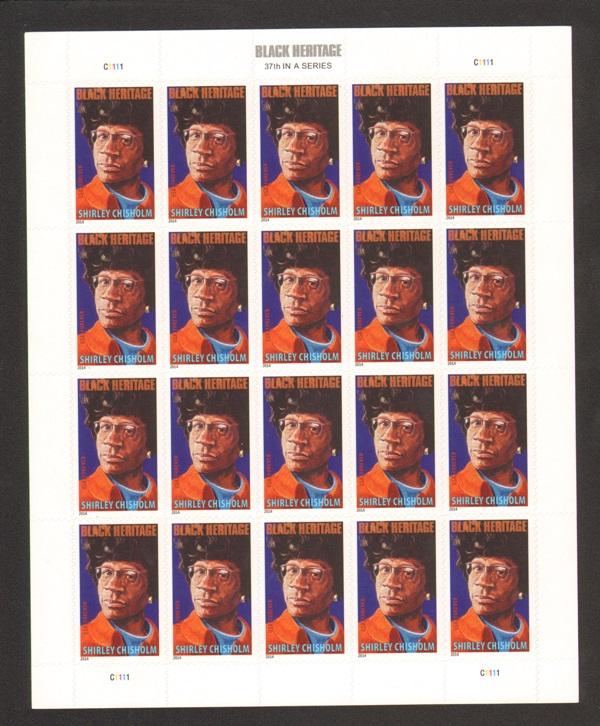 US #4856 Mint Sheet Shirley Chisholm black heritage