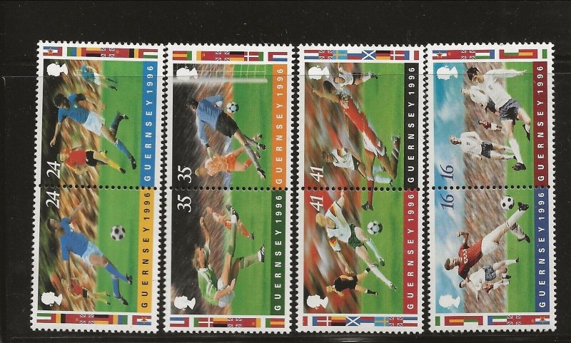 GB - GUERNSEY Sc 566-69 NH issue of 1996 - SOCCER WORLD CUP 