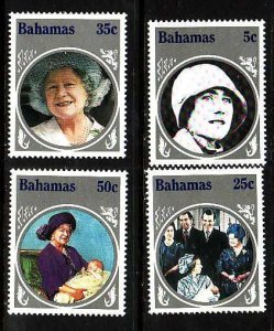 Bahamas-Sc#597-601- id9-unused NH set-Statue of Liberty-Stamp on Stamp-1986-plea