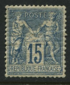 France 1878 Peace and Commerce 15 centimes blue Type 2 mint o.g.