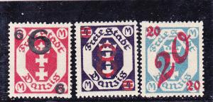 Danzig  Scott#  96-8  MH