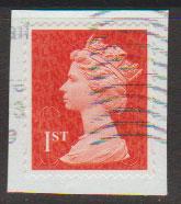 GB QE II Machin SG U2968d - 1st vermillion  - date code M13L - Source  S 