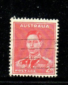 AUSTRALIA #169  1937  2p  KING GEORGE VI      F-VF USED  c