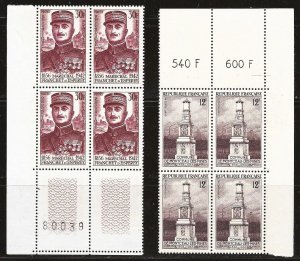France 798 799 Plate Blocks