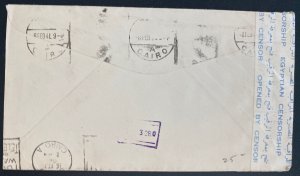 1941 Fayum Egypt Censored Cover To Salamanca NY Usa