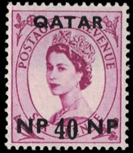1957 QATAR Stamp - Overprint, Surcharge, 40/6Np G13 