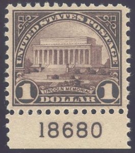 US Scott #571 Mint, VF/XF, Hinged