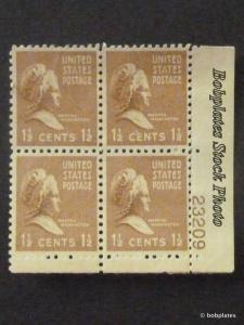 BOBPLATES #805 Presidential Lower Right Plate Block 23765  F-VF NH SCV=$.5