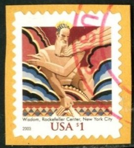 United States #3766, USED ON PAPER, 2003 - STATES098