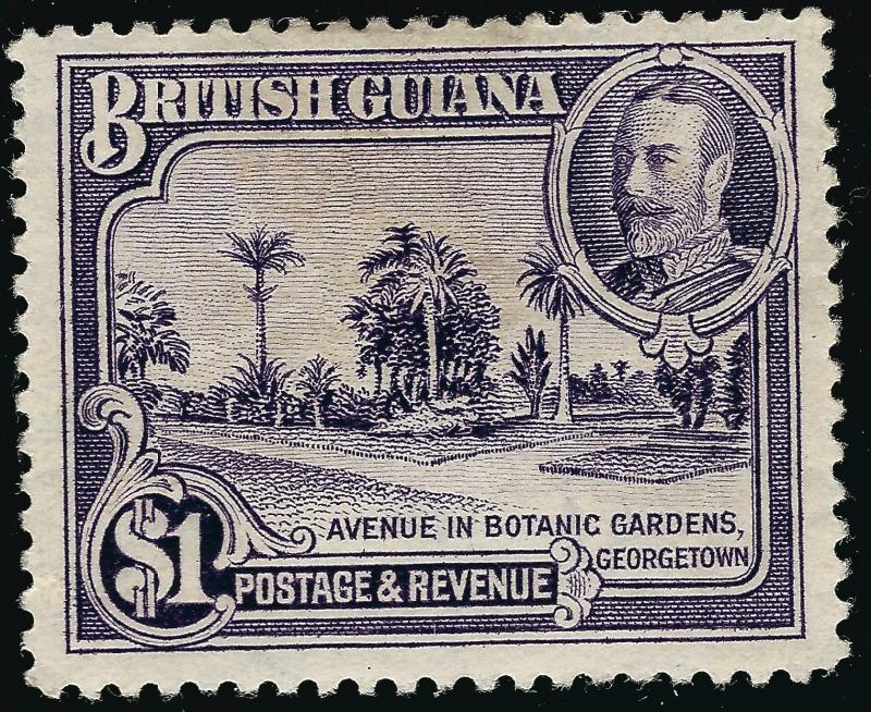 British Guiana #222 Mint OG F-VF hr/crease ...Fill a Key British Colony spot!