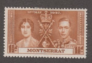 Montserrat 90 Coronation Issue 1937