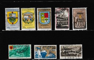 Colombia # 733-735, C404-408, Scenic Views, Used Set, 1/2 Cat.