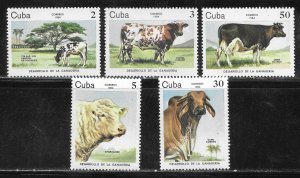 Cuba 2729-2733 Cattle Breeding set MNH
