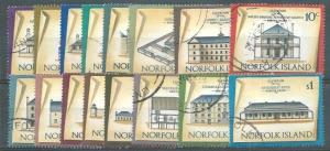 NORFOLK IS 1973 Historic Buildings definitive set fine used................60869