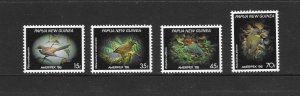 BIRDS - PAPUA NEW GUINEA #645-648  MNH