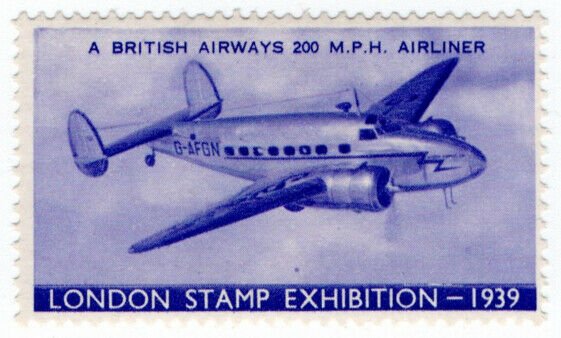 (I.B) Cinderella Collection : Stamp Exhibition 1939 (Airliner)