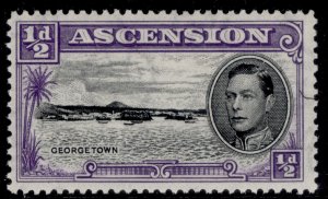 ASCENSION GVI SG38b, ½d black & bluish violet, M MINT.