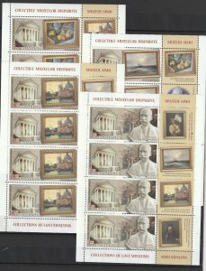 ROMANIA 2021 STAMPS SIMU MUSEUM ART PAINTINGS SCLUPTURE SHEETS MNH POST