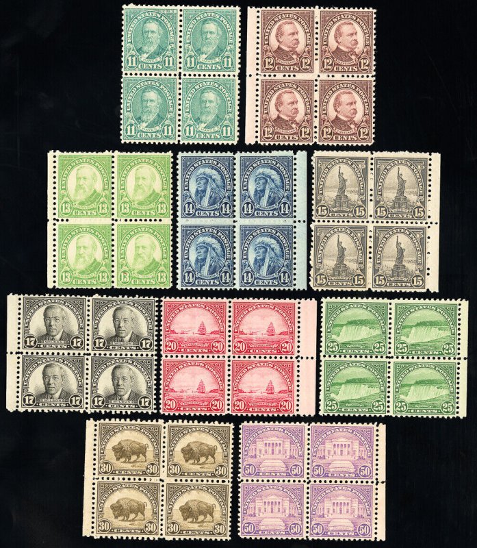US Stamps # 692-701 MNH F-VF Block Of 4 Post Office Fresh Scott Value $550.00
