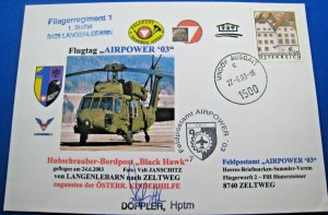 AUSTRIA AUTOGRAPHED COVER   -  2003  -  AIRPOWER '03     (CA-7)