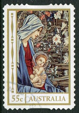 CHRISTMAS 2012 - 55c MADONNA & CHILD - USED SELF-ADHESIVE