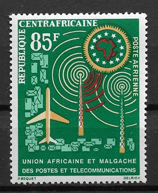 1962 Central Africa  #C10  African Postal Union MNH