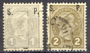 Luxembourg Sc# O75-O76 Used 1895 1c-2c Officials