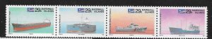 Marshall islands 1992 Ships Bulk Carrier Tanker Strip Sc 417a MNH C17