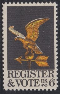 US 1344 Register and Vote 6c single MNH 1968