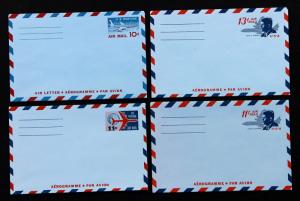 US Air Letter Sheets (Aerogram) Sc# UC32, UC35, UC38, UC39 Mint Lot of 4.